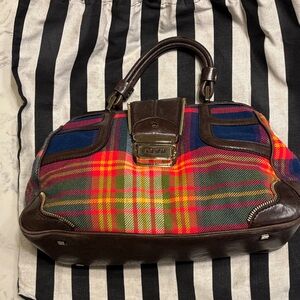 L.A.M.B. Multicolor Plaid Tote Bag